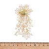 Tassels Alloy Plastic Imitation Pearl Brooches for Backpack Clothes JEWB-A030-02G-5