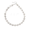 CCB Plastic Heart Beaded Necklaces NJEW-JN05841-01-4