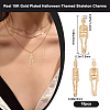 10Pcs Halloween Themed Brass Pendants KK-BBC0015-68C-2
