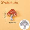 Cubic Zirconia Mushroom Brooch JBR102C-5