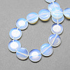 Flat Round Opalite Opal Stone Beads Strands G-S110-14mm-25-2