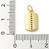 Rack Plating Brass Micro Pave Cubic Zirconia Pendants KK-K392-03G-03-3