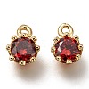 Brass Micro Pave Cubic Zirconia Charms ZIRC-I051-03G-06-1