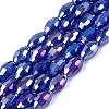 Electroplate Transparent Glass Beads Strands LS-GL-N002-01A-A14-1