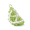 Glass Seed Beaded Fruit Pendants PALLOY-MZ00894-4