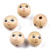 Unfinished Natural Wood Beads WOOD-T019-31-A-18mm-1