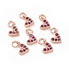 Brass Micro Pave Cubic Zirconia Charms LS-RB-I078-66RG-01-NR-1