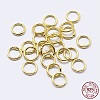 925 Sterling Silver Soldered Closed Jump Rings STER-F036-03G-0.8x6-3