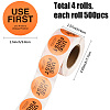 500Pcs Paper Adhesive Label Stickers STIC-WH20010-25F-2