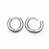 Tarnish Resistant 304 Stainless Steel Huggie Hoop Earrings EJEW-F111-14mm-P-2