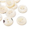 Natural Shell Flat Round Buttons with Carved Rim Recessed Center SH-CBA18B6-02B-03-1