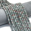 Natural African Bloodstone Beads Strands G-P575-B11-6x1mm-1