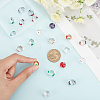 SUPERFINDINGS 20Ppcs 5 Style Transparent Glass Enamel Beads GLAA-FH0001-47-3