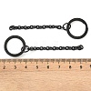 Ion Plating(IP) 304 Stainless Steel Split Key Ring Clasps X1-STAS-L226-009A-B-3