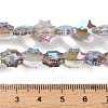 Electroplate Transparent Glass Beads EGLA-H112-04HR-01-4