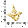 Brass Micro Pave Cubic Zirconia Pendants KK-P303-15C-G-3
