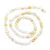 Gradient Color Electroplate Glass Bead Strands X1-GLAA-E042-03B-2
