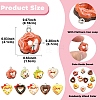 18Pcs 9 Colors Opaque Resin Pendants CRES-YW0002-82-3