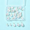 24Pcs 4 Styles ABS Plastic Imitation Pearl Charms KK-FS0001-79-6