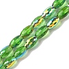 AB Color Plated Transparent Electroplate Beads Strands EGLA-H104-05E-1