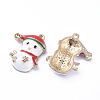 Golden Plated Alloy Enamel Pendants ENAM-D040-A01-G-2