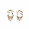 Brass Micro Pave Clear Cubic Zirconia Peg Bails Charms X-KK-T056-95G-NF-1