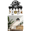 Wood & Iron Wall Mounted Hangers HJEW-WH0055-223-9