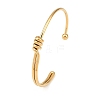 304 Stainless Steel Cuff Bangles for Women BJEW-C129-06G-2