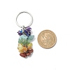 Chakra Theme Natural Gemstone Chip Bead Keychain KEYC-JKC00416-02-2