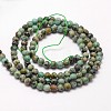 Natural African Turquoise(Jasper) Beads Strands G-N0188-02-2mm-2