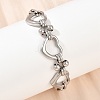 201 Stainless Steel Cable Chain Bracelets for Women BJEW-B143-14P-3