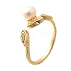 Round Natural Pearl Finger Rings RJEW-P113-24G-4