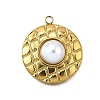 Plastic Pearl Pendants STAS-Q360-03G-G-1