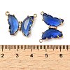Brass Pave Faceted Glass Connector Charms FIND-Z020-03B-3