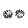 Brass Micro Pave Clear Cubic Zirconia Bead Caps KK-Z126-07P-2