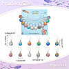 12Pcs 12 Colors Resin Figure of Fish Scale Charms Locking Stitch Markers HJEW-PH01506-2