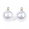 ABS Plastic Imitation Pearl Pendants SACR-T360-03-4