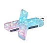 Transparent Epoxy Resin Pendants CRES-S364-002X-3