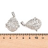 Brass Hollow Teardrop Cage Pendants KK-L079-20-NR-3