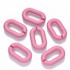 Opaque Spray Painted Acrylic Linking Rings X-OACR-S036-006A-I09-3