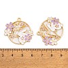 Rack Plating Alloy Enamel Pendants FIND-A040-05B-01G-3