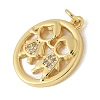 Brass Micro Pave Cubic Zirconia Pendants KK-K298-22G-02-2