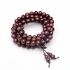 5-Loop Wrap Style Buddhist Jewelry BJEW-S125-24-1