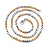 304 Stainless Steel Box Chain Necklaces NJEW-F227-09G-13-A-1