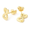 Brass Heart Infinity Stud Earrings KK-Q775-25G-2
