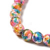 Synthetic Turquoise Dyed Camouflage Beads Strands G-E594-24N-A-4