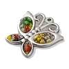 Handmade Millefiore Glass Pendants STAS-Q342-02P-2