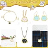 40Pcs 4 Colors Alloy Enamel Pendants ENAM-CJ0004-16-7