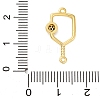 Brass Black Enamel Connector Charms KK-NH0005-02G-3