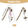 2Pcs Alloy Hair Sticks OHAR-CA00004-2